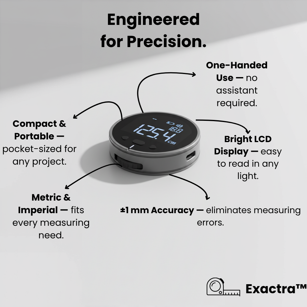 Exactra™ – Innovative Mini Digital Tape Measure