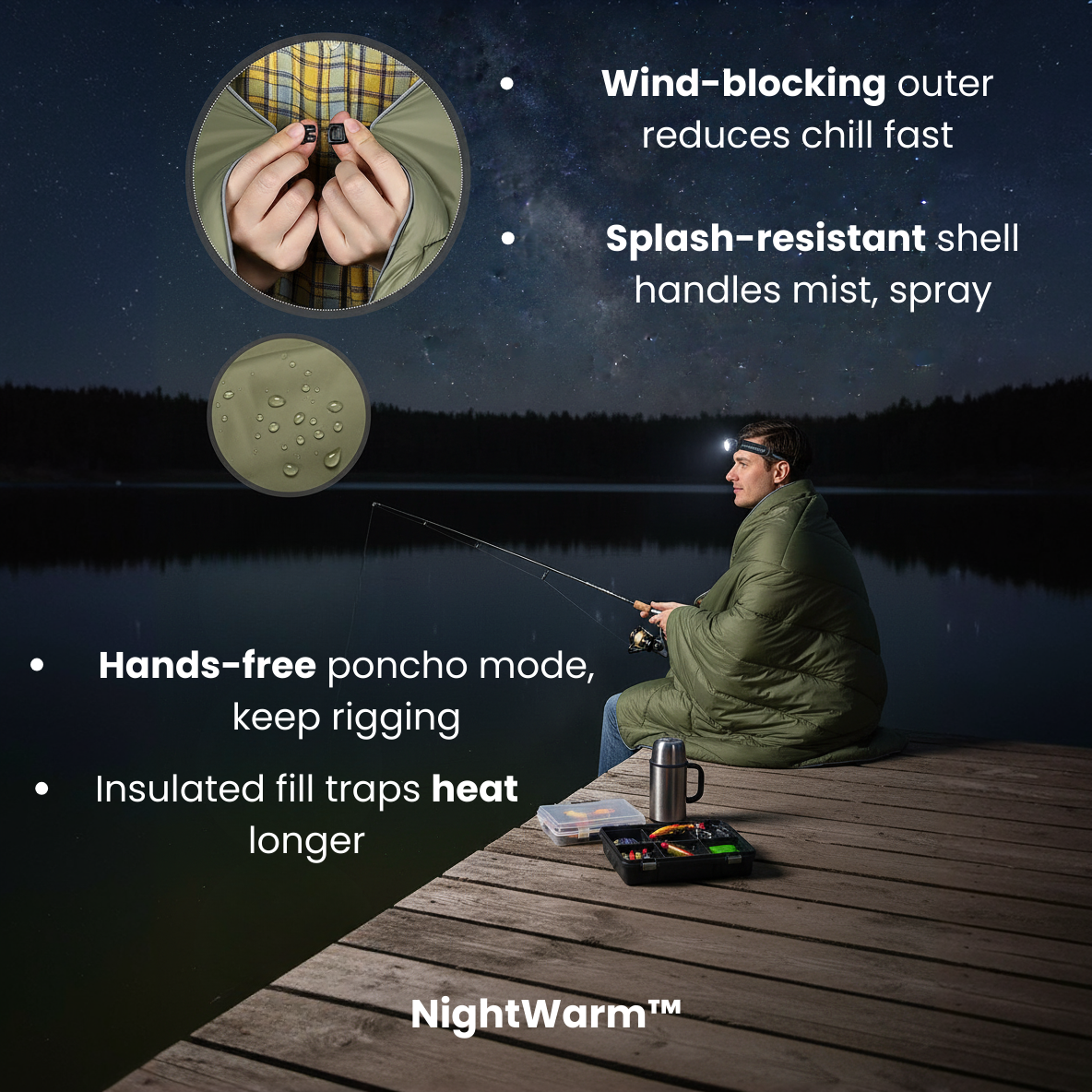 NightWarm™ – Hands-Free Warmth Blanket