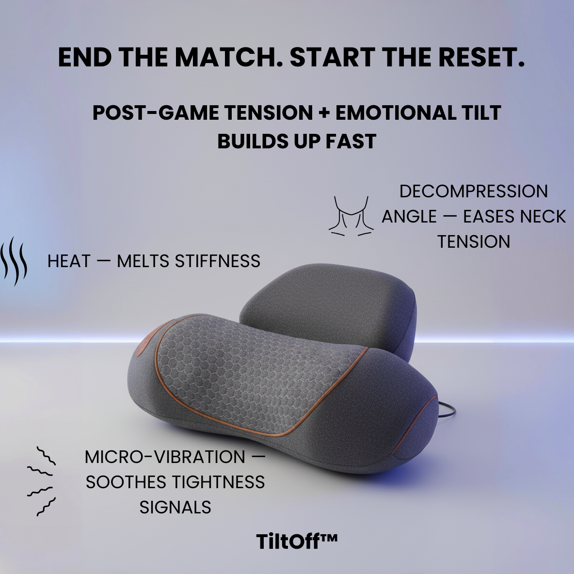 TiltOff™ – Innovative Gamer Recovery Pillow