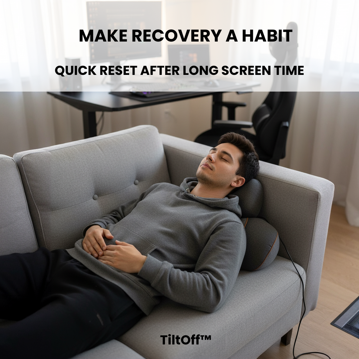 TiltOff™ – Innovative Gamer Recovery Pillow