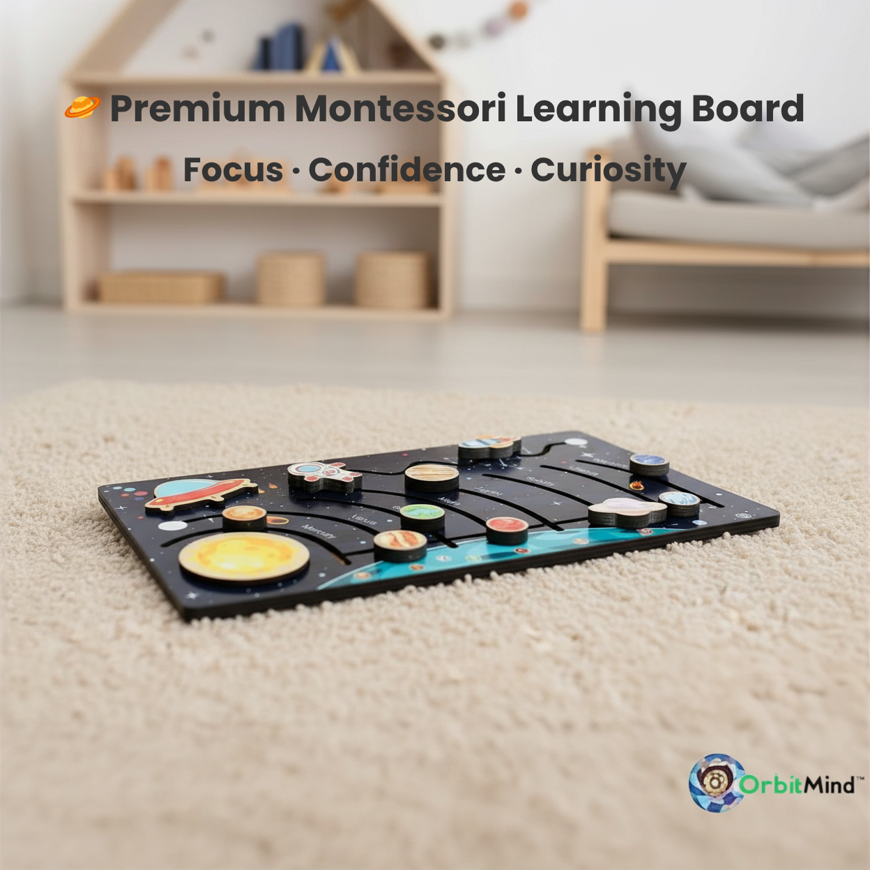 OrbitMind™ – Premium Space Learning Felt Board